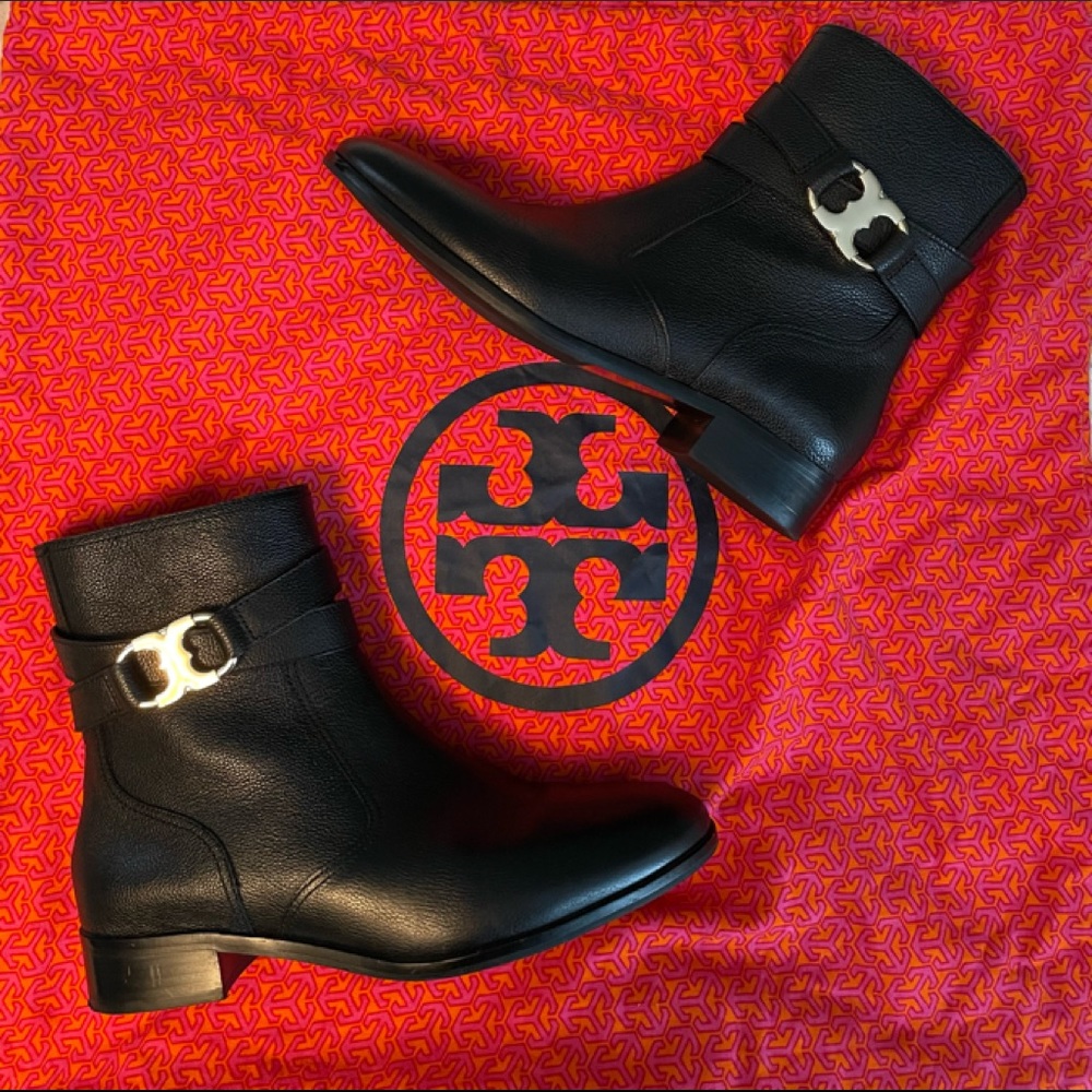 Tory Burch “Gemini Links” Leather Boots